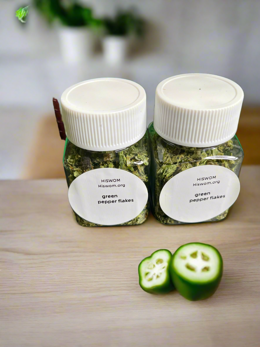 Green pepper flakes